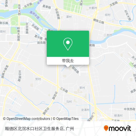 顺德区北滘水口社区卫生服务店地图