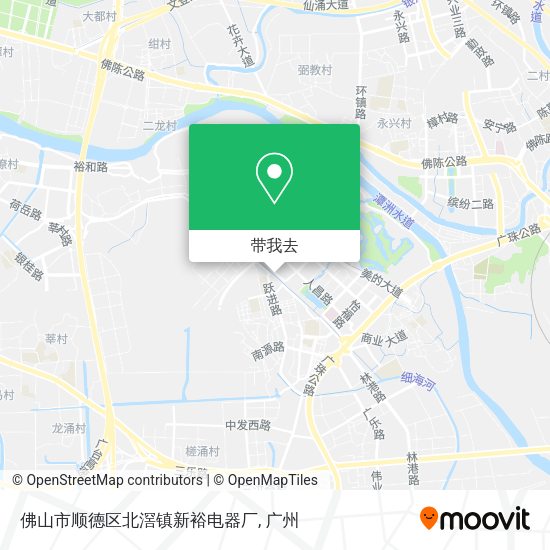 佛山市顺德区北滘镇新裕电器厂地图
