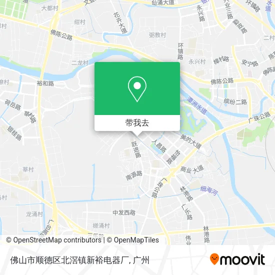 佛山市顺德区北滘镇新裕电器厂地图
