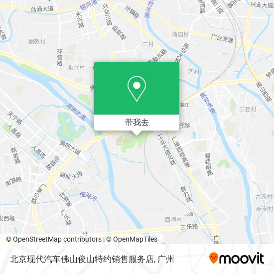 北京现代汽车佛山俊山特约销售服务店地图