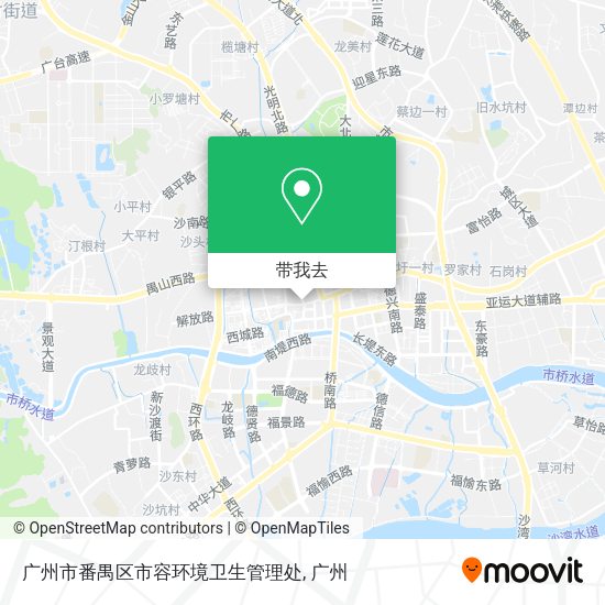广州市番禺区市容环境卫生管理处地图