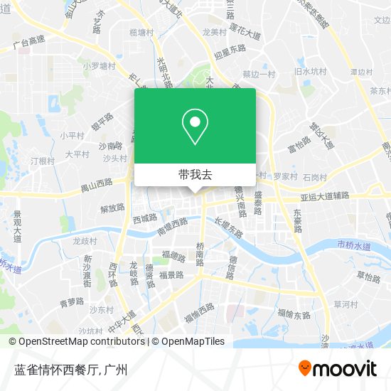 蓝雀情怀西餐厅地图