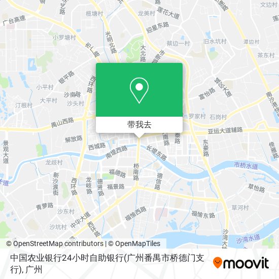 中国农业银行24小时自助银行(广州番禺市桥德门支行)地图