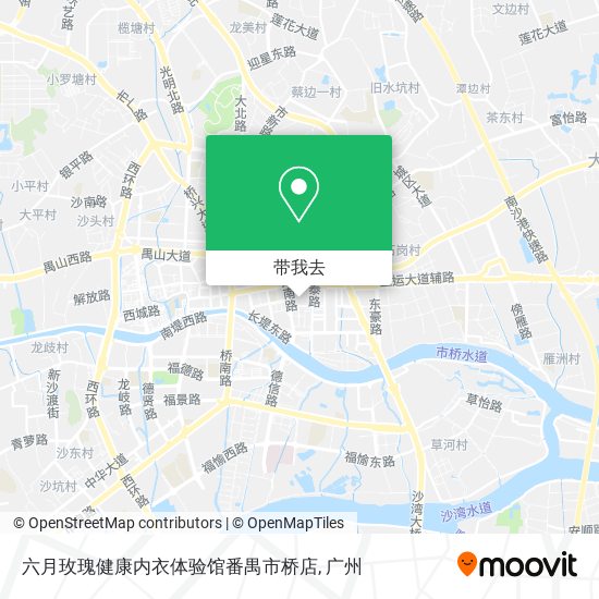 六月玫瑰健康内衣体验馆番禺市桥店地图