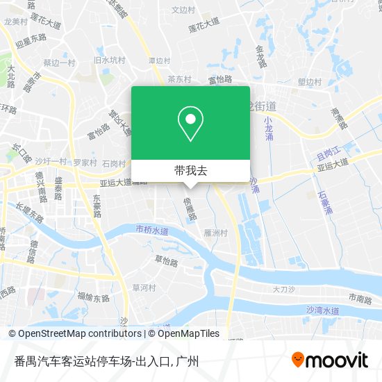 番禺汽车客运站停车场-出入口地图
