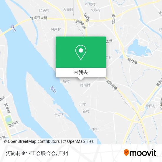 河岗村企业工会联合会地图
