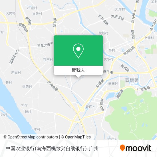 中国农业银行(南海西樵致兴自助银行)地图
