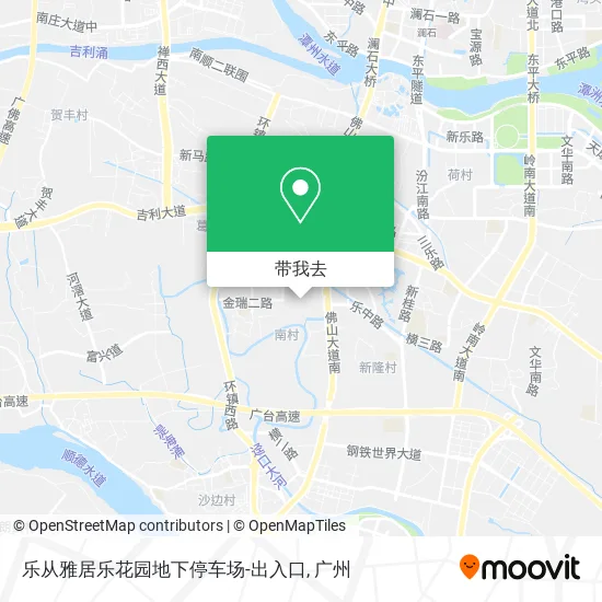 乐从雅居乐花园地下停车场-出入口地图