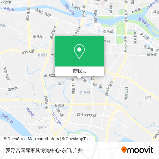 罗浮宫国际家具博览中心-东门地图