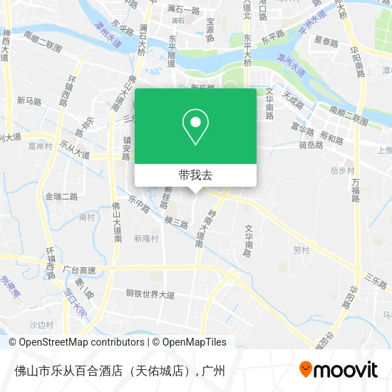 佛山市乐从百合酒店（天佑城店）地图