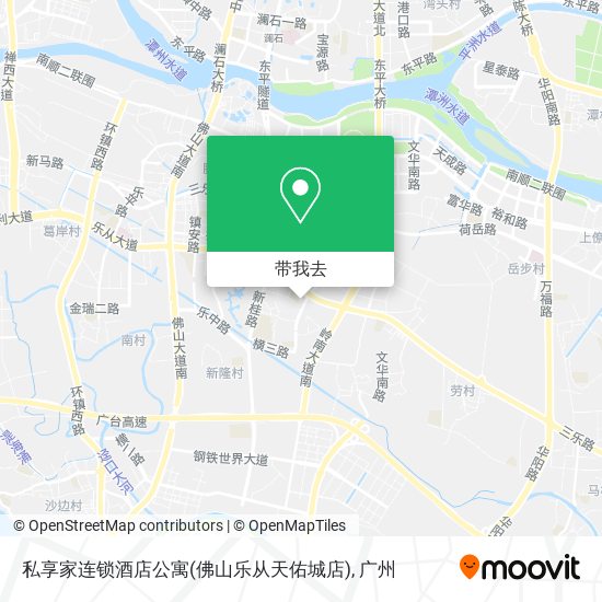 私享家连锁酒店公寓(佛山乐从天佑城店)地图