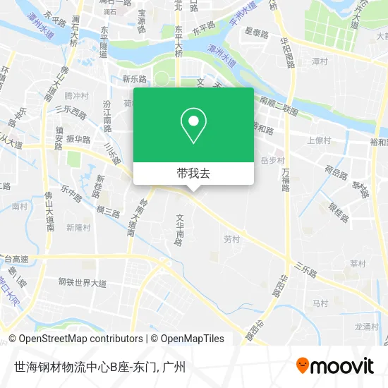 世海钢材物流中心B座-东门地图