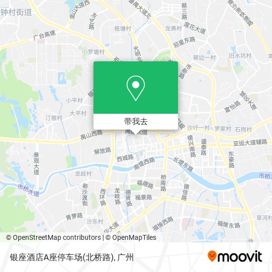 银座酒店A座停车场(北桥路)地图