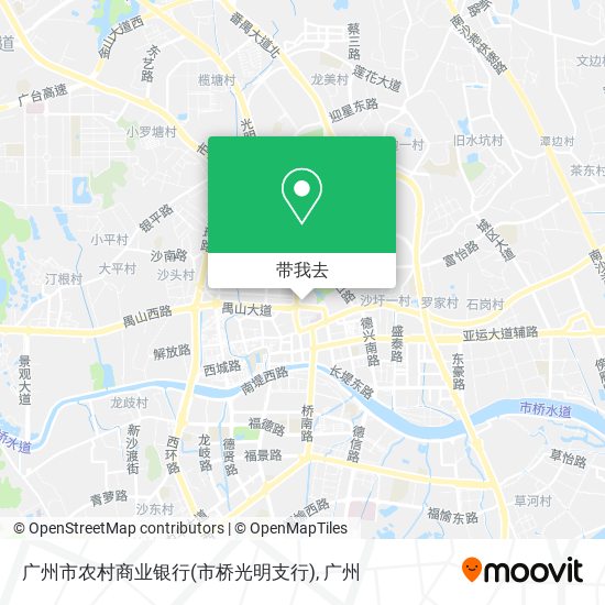 广州市农村商业银行(市桥光明支行)地图