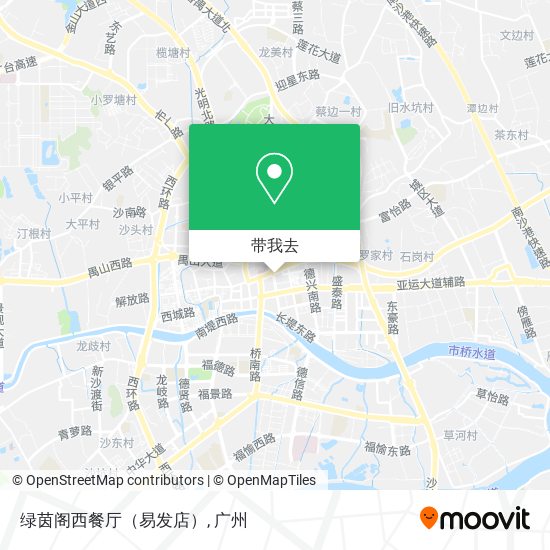 绿茵阁西餐厅（易发店）地图