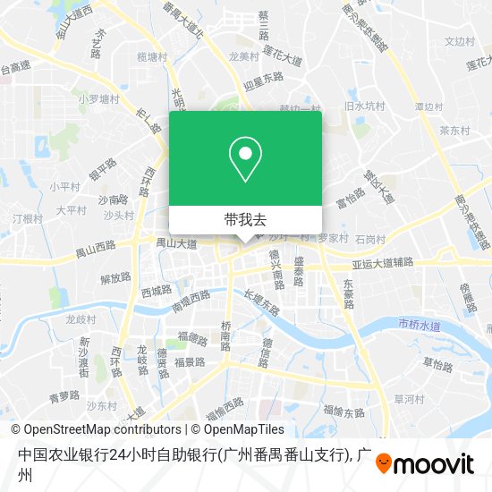 中国农业银行24小时自助银行(广州番禺番山支行)地图