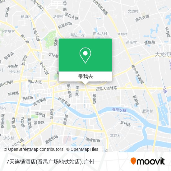 7天连锁酒店(番禺广场地铁站店)地图