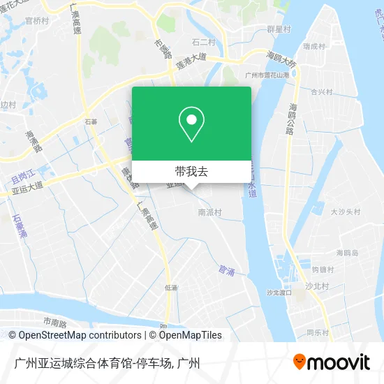 广州亚运城综合体育馆-停车场地图