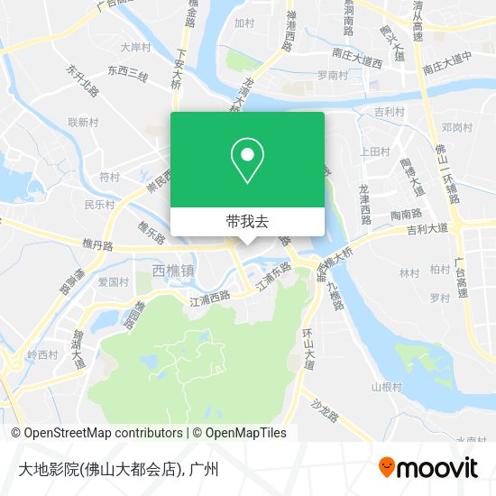 大地影院(佛山大都会店)地图