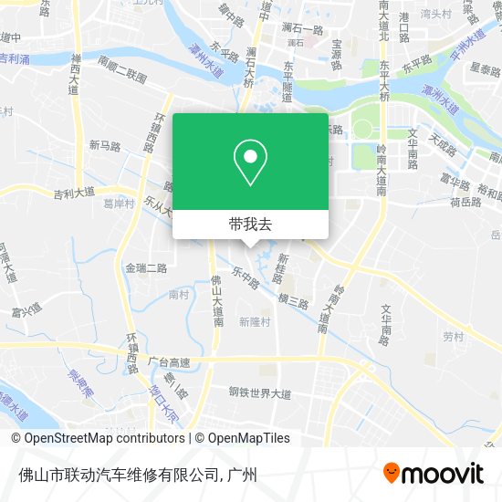 佛山市联动汽车维修有限公司地图
