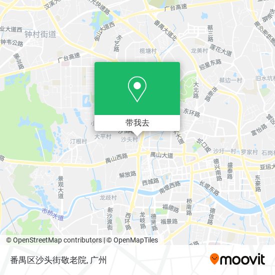 番禺区沙头街敬老院地图