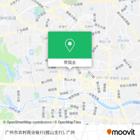 广州市农村商业银行(榄山支行)地图