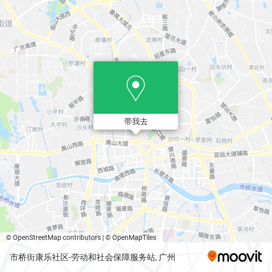 市桥街康乐社区-劳动和社会保障服务站地图