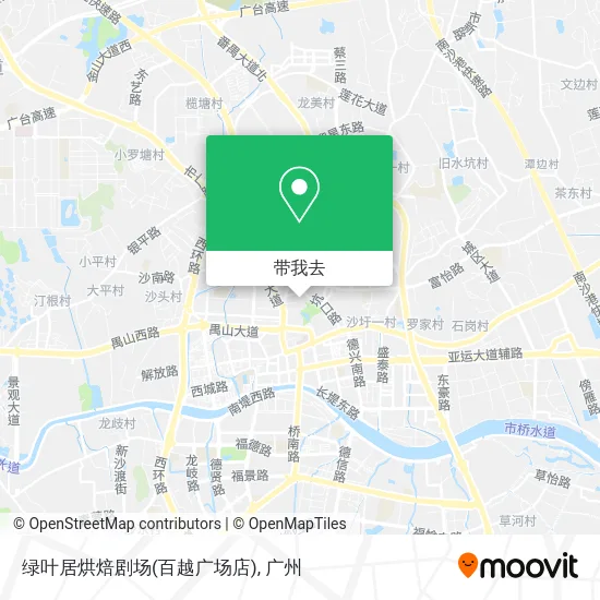 绿叶居烘焙剧场(百越广场店)地图