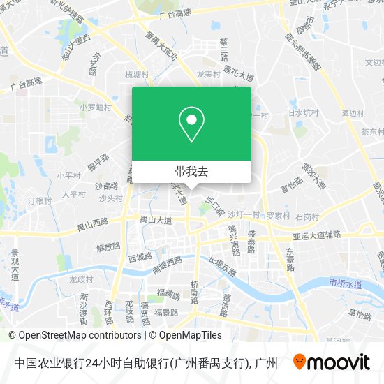 中国农业银行24小时自助银行(广州番禺支行)地图