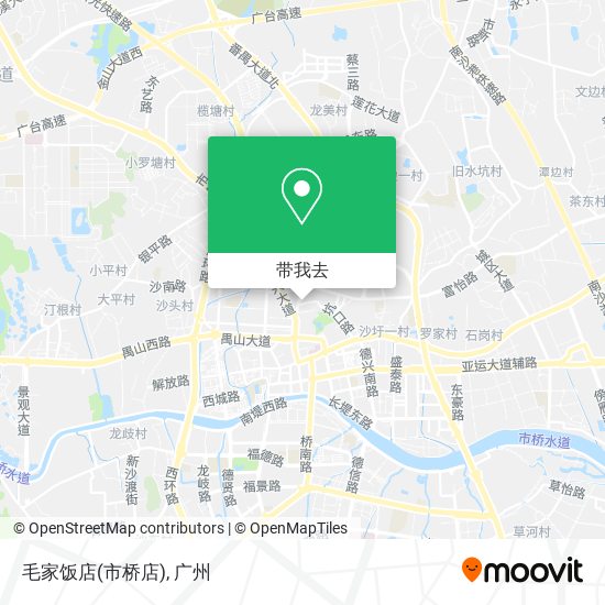 毛家饭店(市桥店)地图