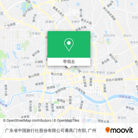 广东省中国旅行社股份有限公司番禺门市部地图