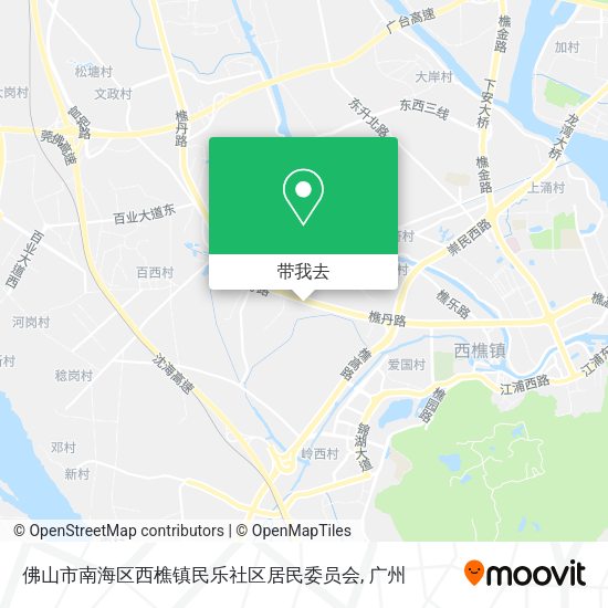 佛山市南海区西樵镇民乐社区居民委员会地图