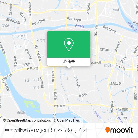中国农业银行ATM(佛山南庄杏市支行)地图