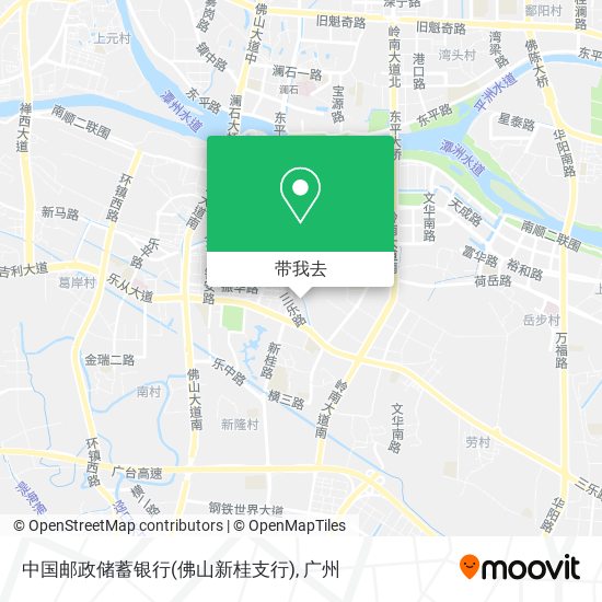 中国邮政储蓄银行(佛山新桂支行)地图