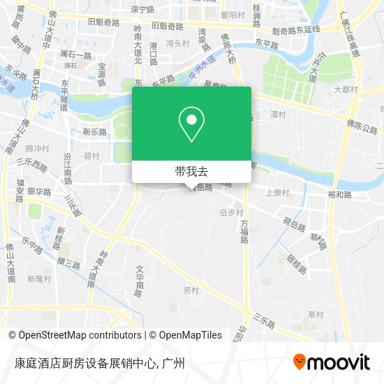 康庭酒店厨房设备展销中心地图