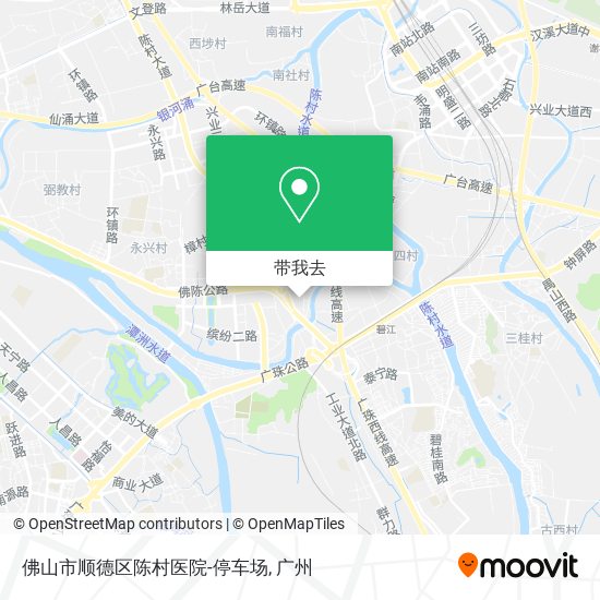 佛山市顺德区陈村医院-停车场地图
