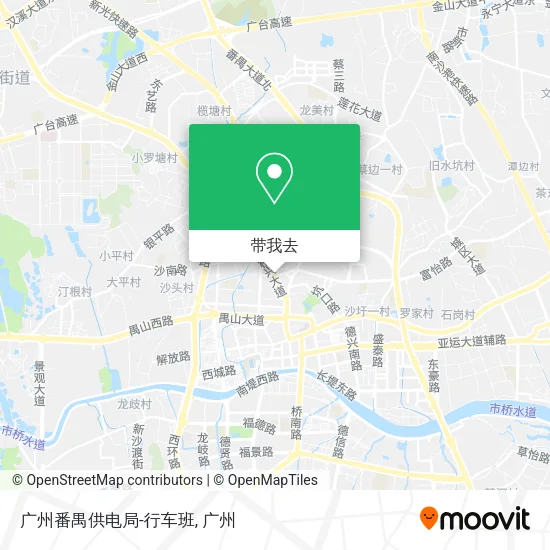 广州番禺供电局-行车班地图
