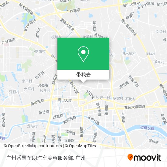 广州番禺车朗汽车美容服务部地图
