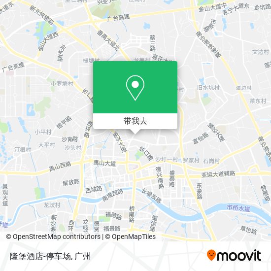 隆堡酒店-停车场地图