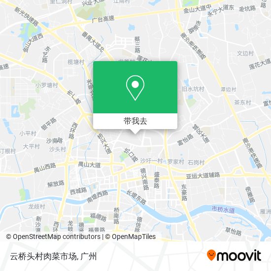 云桥头村肉菜市场地图