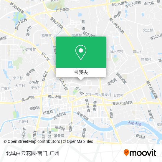 北城白云花园-南门地图