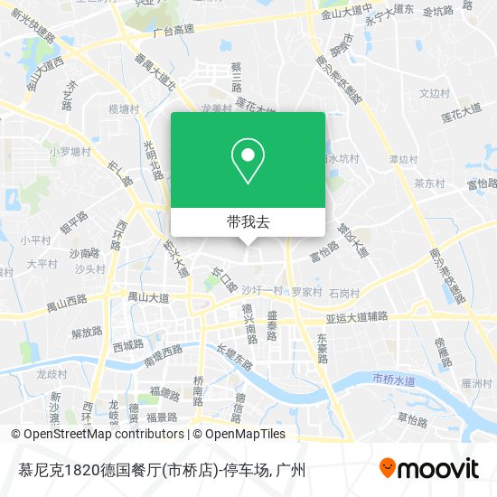 慕尼克1820德国餐厅(市桥店)-停车场地图