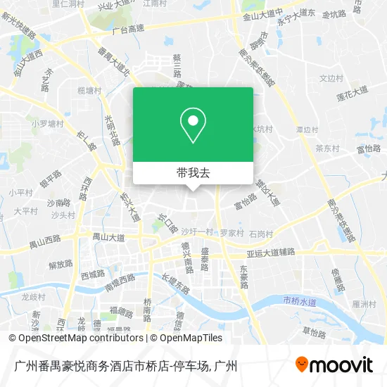 广州番禺豪悦商务酒店市桥店-停车场地图