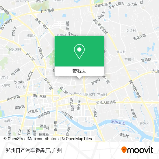 郑州日产汽车番禺店地图