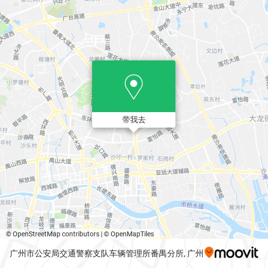 广州市公安局交通警察支队车辆管理所番禺分所地图