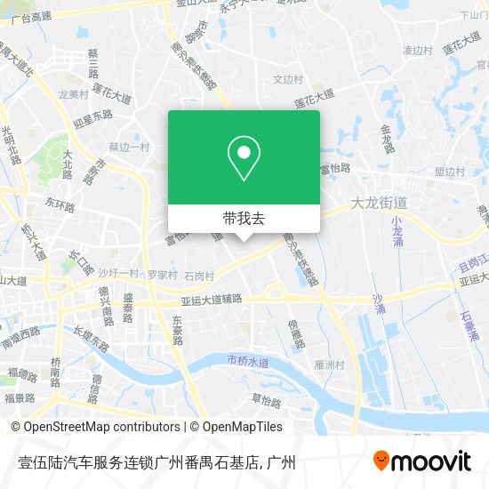 壹伍陆汽车服务连锁广州番禺石基店地图