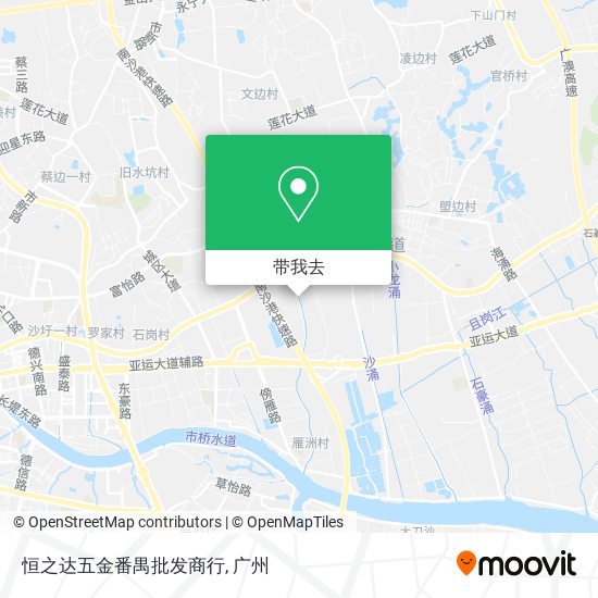 恒之达五金番禺批发商行地图