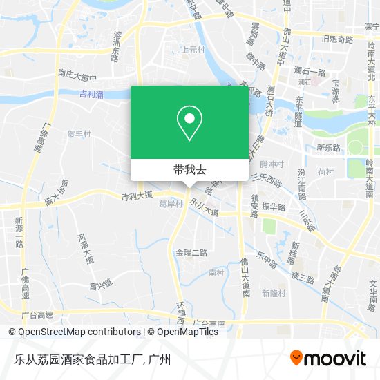 乐从荔园酒家食品加工厂地图