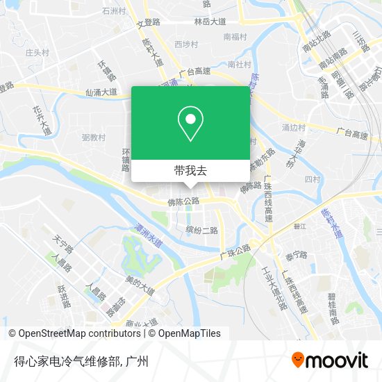 得心家电冷气维修部地图