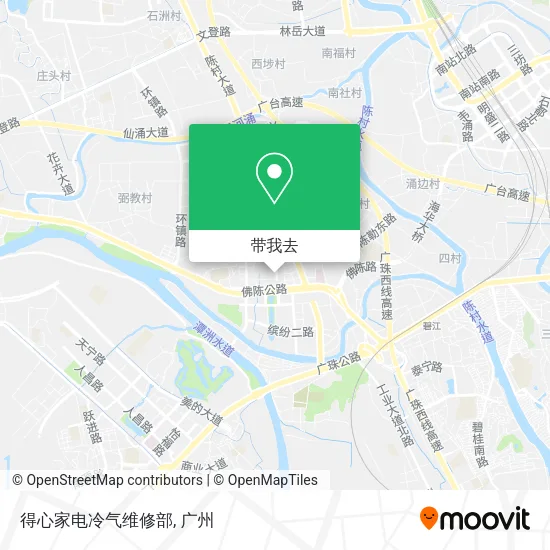 得心家电冷气维修部地图